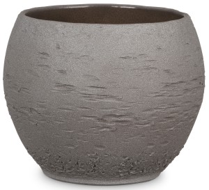 Okrągła osłonka na doniczkę 752 brązowa 20 Scheurich Umber Stone