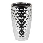 Srebrny wazon ceramiczny 532 Crystal 20 Mirror Silver Scheurich