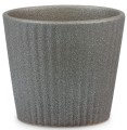Mała osłonka ceramiczna Scheurich do kaktusów sukulentów małych roślin brązowy kamień pionowy.jpg