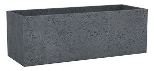 Podłużna donica jak betonowa Scheurich C-Cube Long 80 Stony Black antracytowa