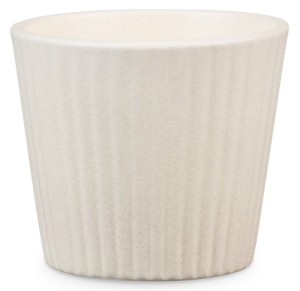 Mini osłonka na doniczkę Scheurich 937 Cream Stone 9 prążki pionowe kremowa