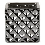 Metaliczna osłonka na doniczkę 932 kostka 11 Scheurich Titanium Silver