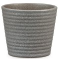 Mała osłonka ceramiczna Scheurich do kaktusów sukulentów małych roślin brązowy kamień poziomy.jpg