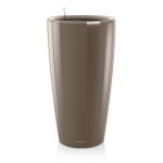 Wysoka donica Lechuza Rondo 32 taupe z nawadnianiem i wyjmowanym wkładem