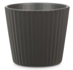 Mini osłonka na doniczkę 937 antracytowa 9 prążki pionowe Scheurich Anthrazit