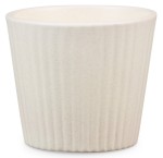 Mini osłonka na doniczkę Scheurich 937 Cream Stone 7 prążki pionowe kremowa
