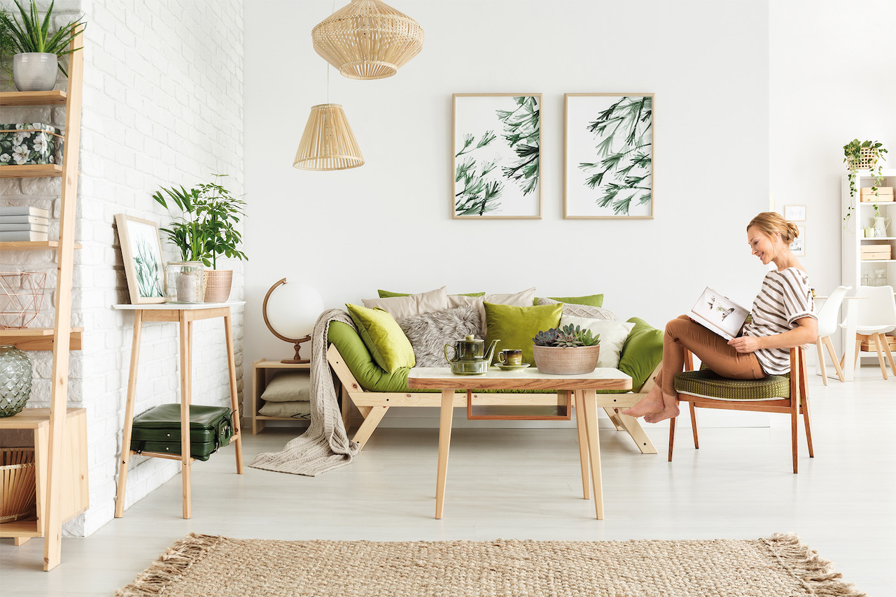 przytulne wnętrze z Scheurich Cozy Cottage - osłonki na doniczki