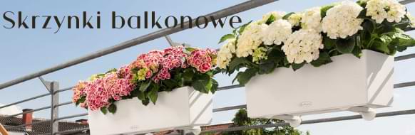 skrzynki balkonowe, podłużne doniczki do zawieszenia na balkony