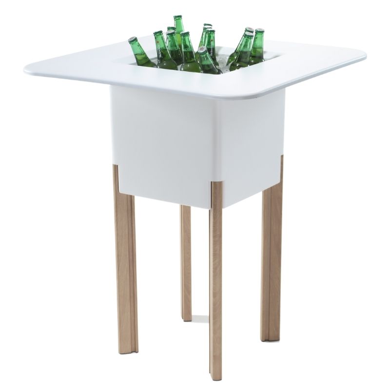 biały pojemnik na lód na nogach wys. 95 cm
