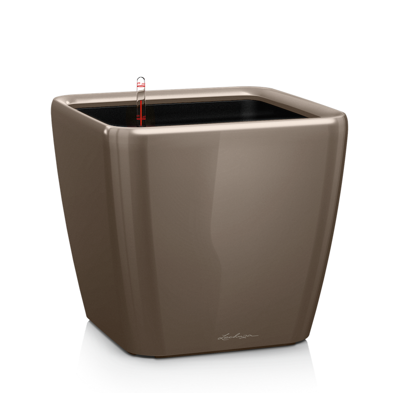 szarobrązowe taupe duże donice do wnętrz lechuza quadro ls premium 50