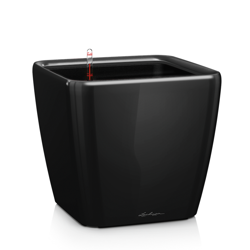 czarne doniczki do wnętrz lechuza quadro ls premium 43