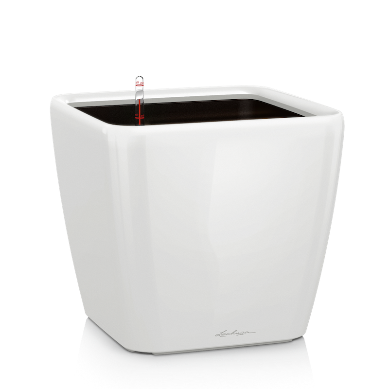 białe doniczki na stół parapet paprotkę storczyka Lechuza Quadro LS 21 Premium