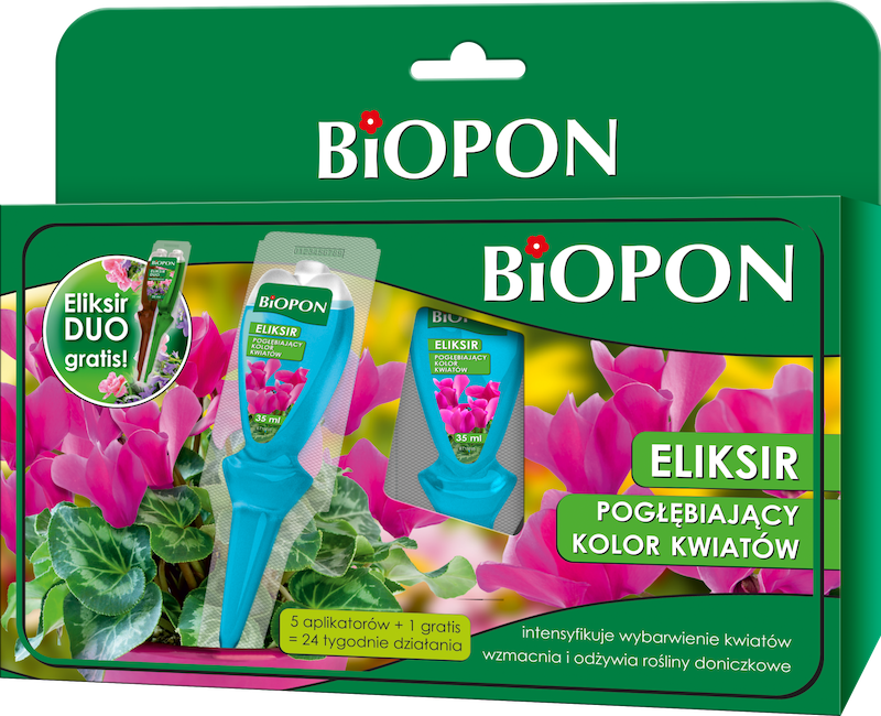 eliksir pogłębiający kolor kwiatów Biopon 5 plus 1 gratis
