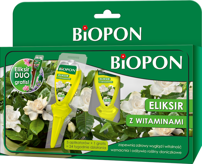 eliksir z witaminami Biopon odżywka do roślin 5 aplikatorów