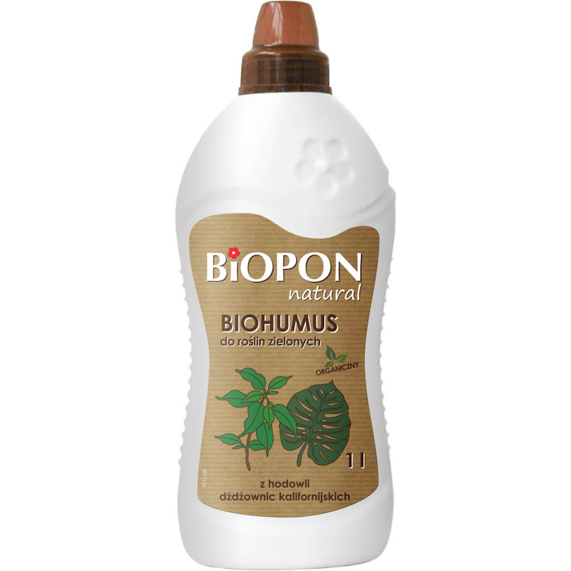 naturalny nawóz do roślin zielonych biopon biohumus 1l