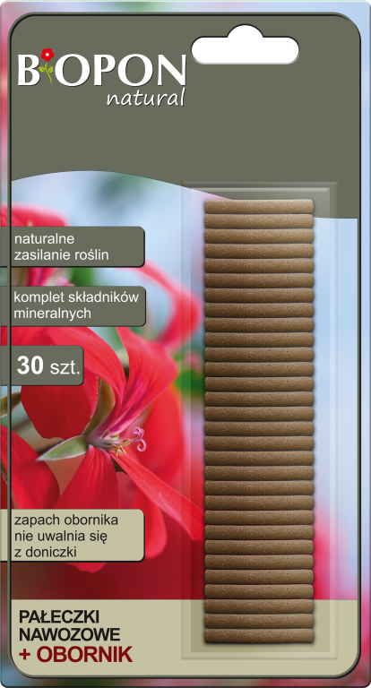 pałeczki nawozowe z obornikiem Biopon